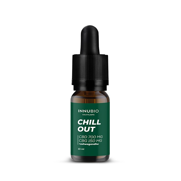 INNUBIO Chillout olejek konopny z ashwagandhą 7% CBD + 1,5% CBG 10 ml