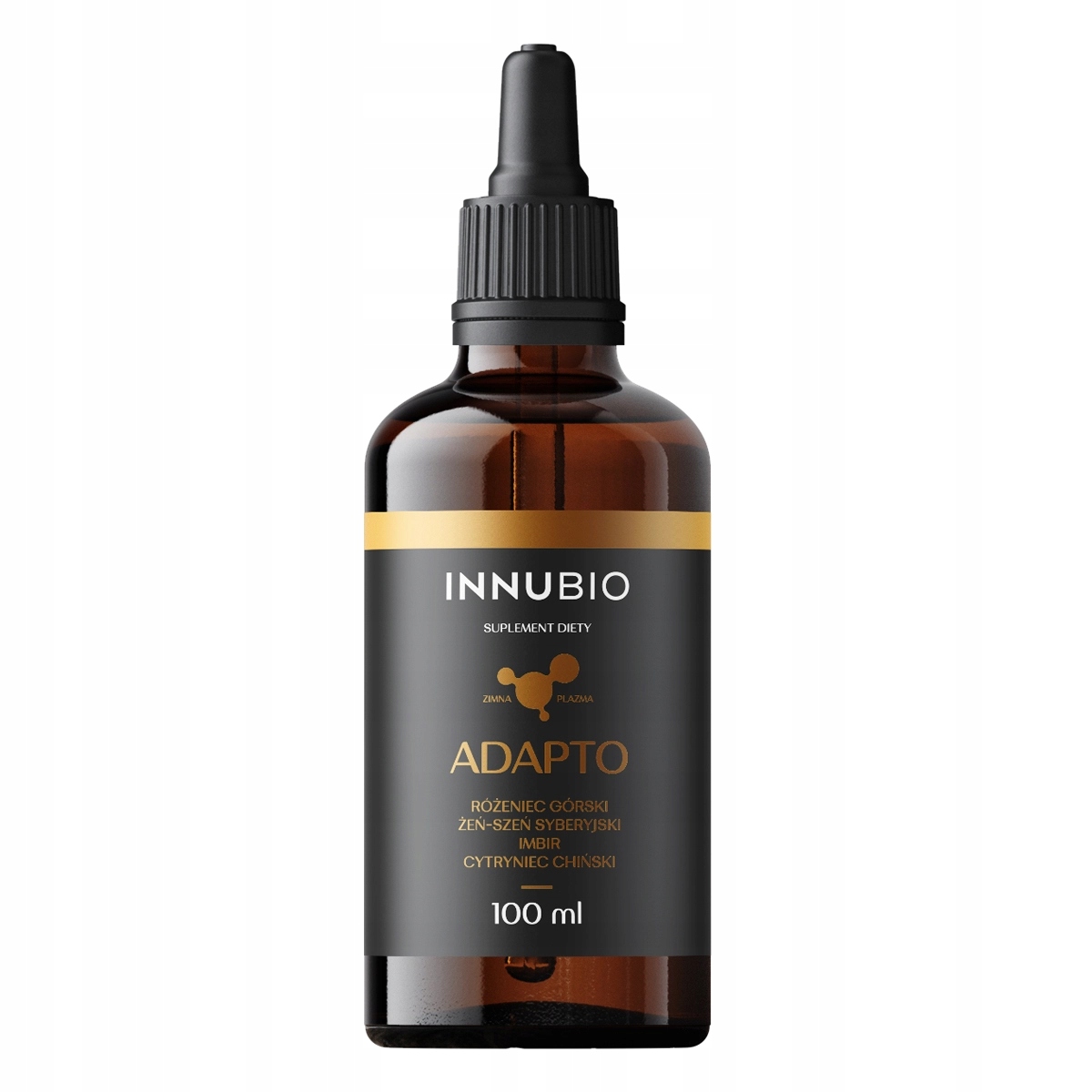 INNUBIO Adapto adaptogeny zioła różeniec żeń-szeń imbir cytryniec 100 ml - obrazek 2