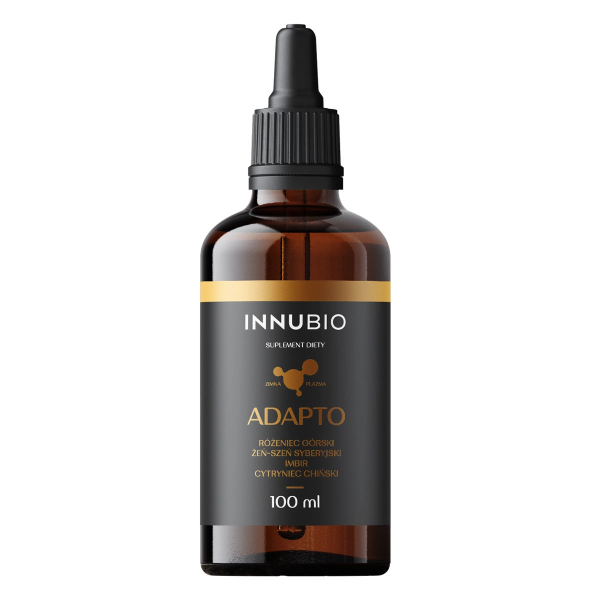 INNUBIO Adapto adaptogeny zioła różeniec żeń-szeń imbir cytryniec 100 ml